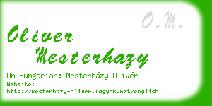 oliver mesterhazy business card