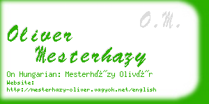 oliver mesterhazy business card